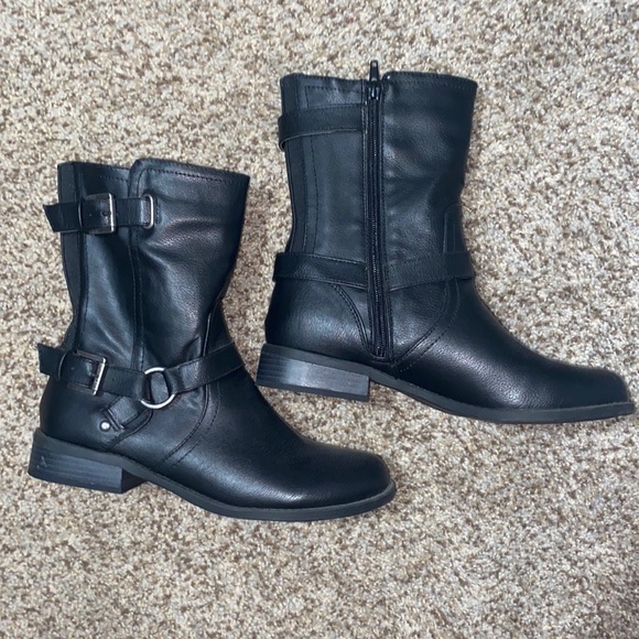 G by Guess Shoes - G by Guess Holden Black Short Motorcycle Boots - 9.5